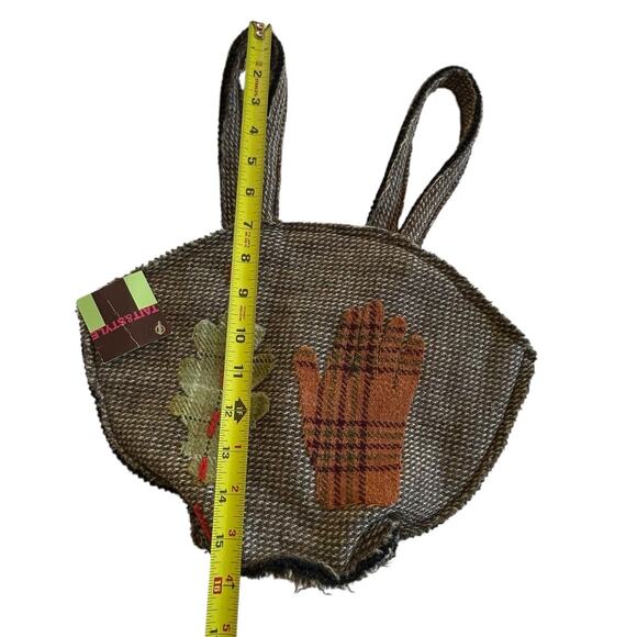 Artisan Wool Tote Bag Tait & Style Scotland Handmade Tree Plaid Gloves Rustic - Picture 6 of 7